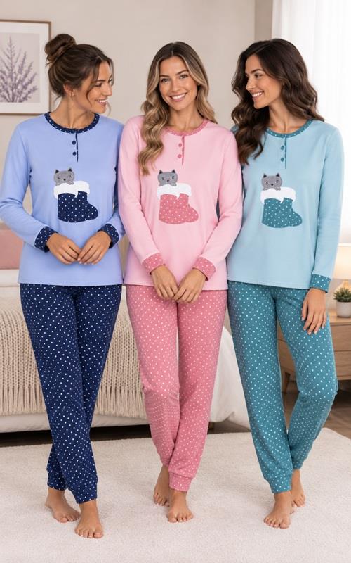 E3885 Pijama para mujer de invierno