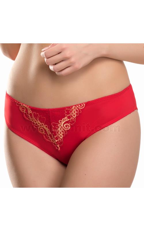 C0711RA Conjunto rojo de sujetador push up más braga