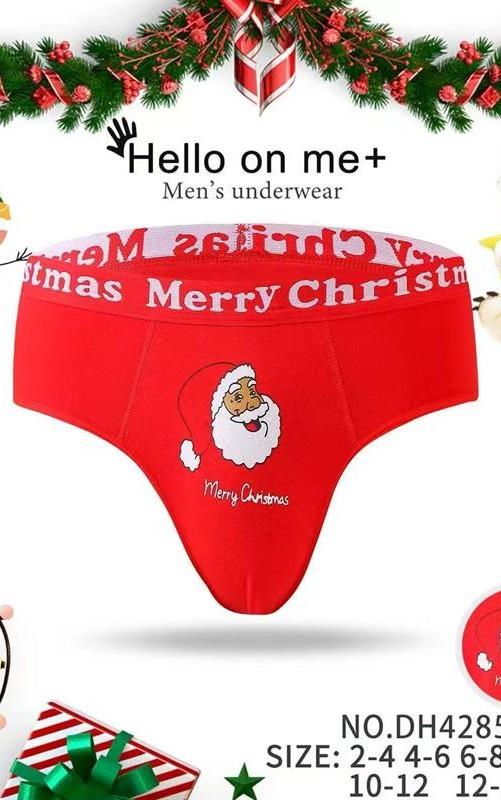 DH4285 Slip de algodón infantil navideño para niño.