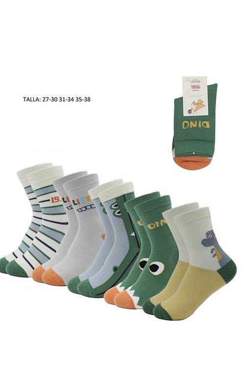 6001-2 Calcetín infantil de algodón unisex.