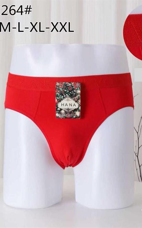 7264 Slip de algodón para hombre en rojo 