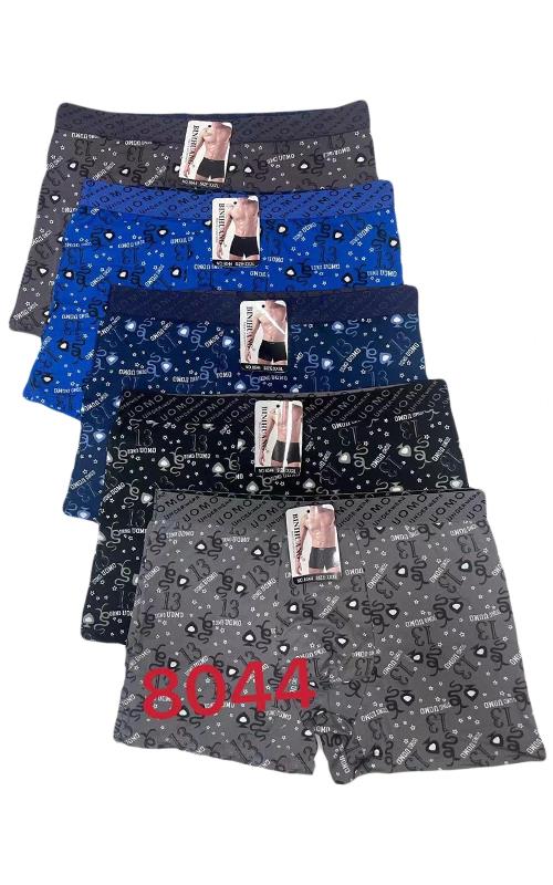 8044 Bóxer de algodón para hombre, con estampado.