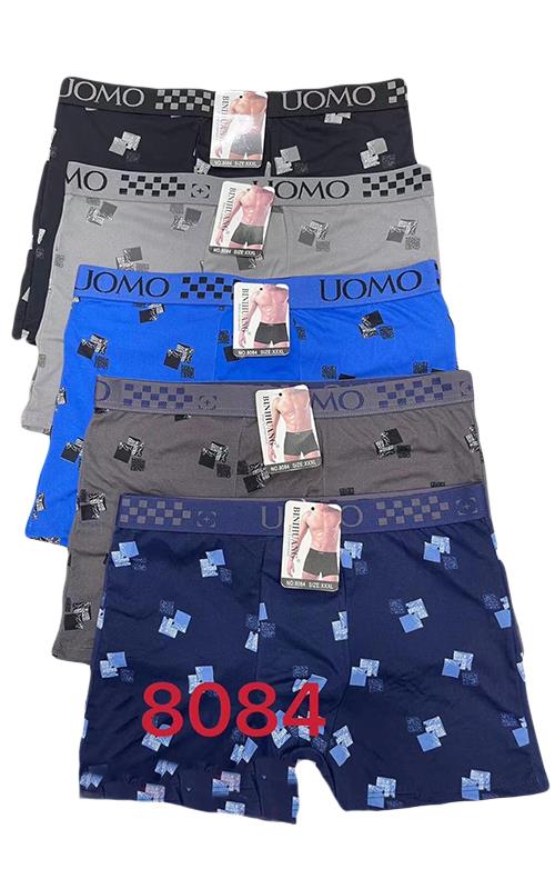 8084 Bóxer de algodón estampado para hombre.