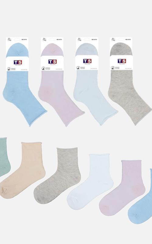 8751-5 Calcetín antipresión, sin puño de media caña para mujer.