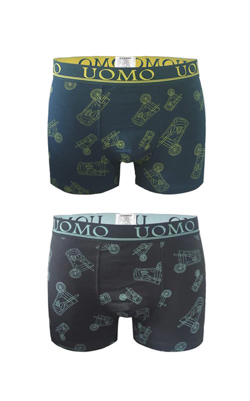 94129 Calzoncillo bóxer en algodón estampado para hombre.