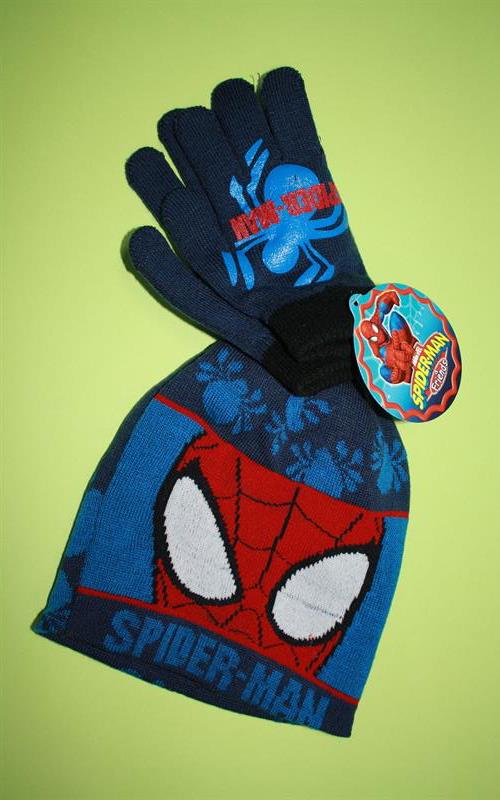 9926 Conjunto Spiderman de gorro y guantes