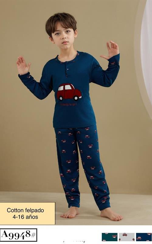 A9948 Pijama infantil afelpado para niños.