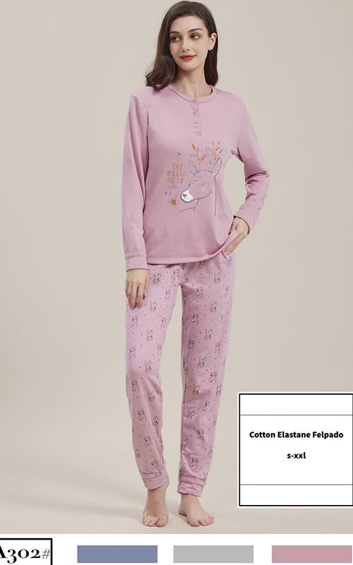 A302 Pijama en algodón para mujer " Magic "
