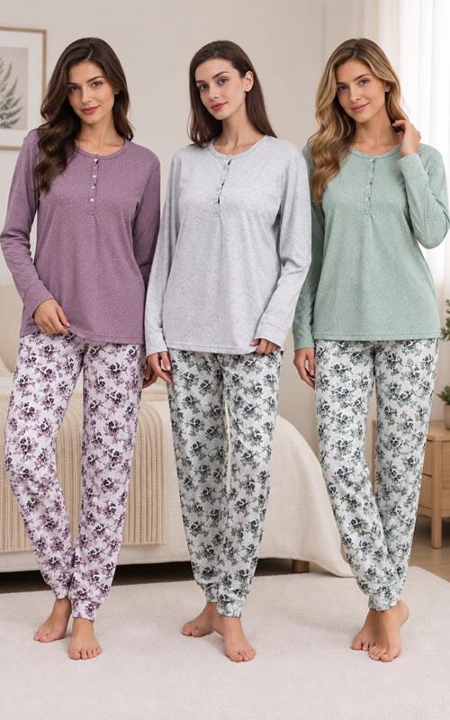 A328 Pijama afelpado para mujer, talla 52-60