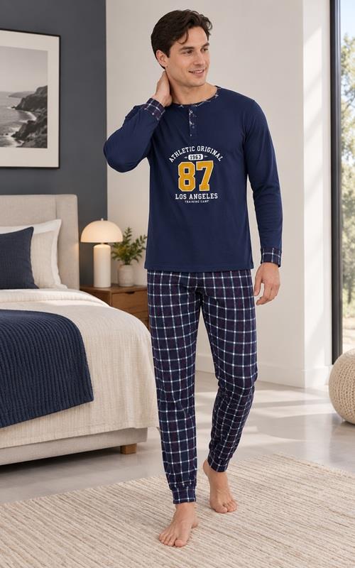 B1127 Pijama de terciopelo para hombre.