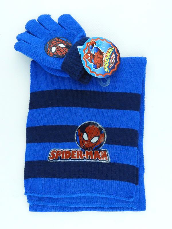 8081 Conjunto de guantes y bufanda con dibujo Spiderman