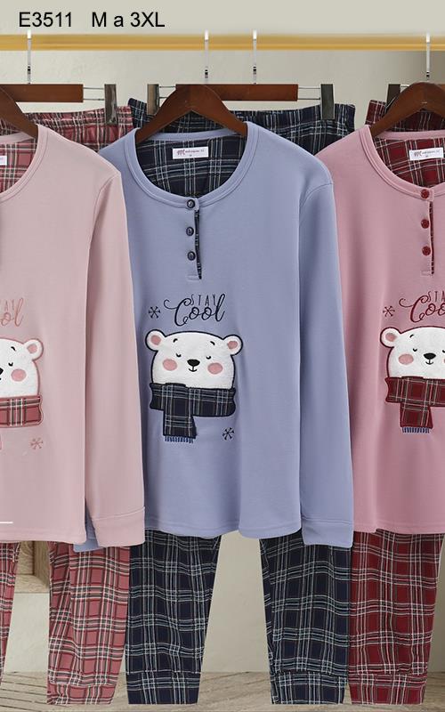 E3511 Pijama afelpado juvenil " Cool Bear "