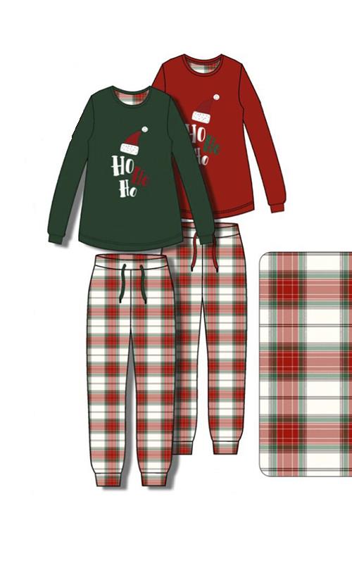 N01-3 Pijama de Navidad infantil unisex.