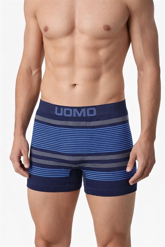 WF021 Bóxer de microfibra con dibujo a rayas para hombre