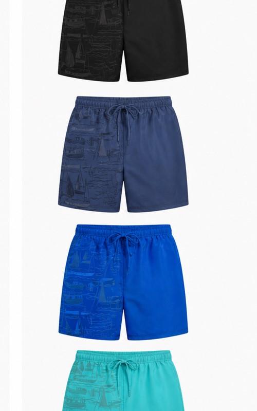 185601Bermuda de baño para hombre con estampado visible al mojarse