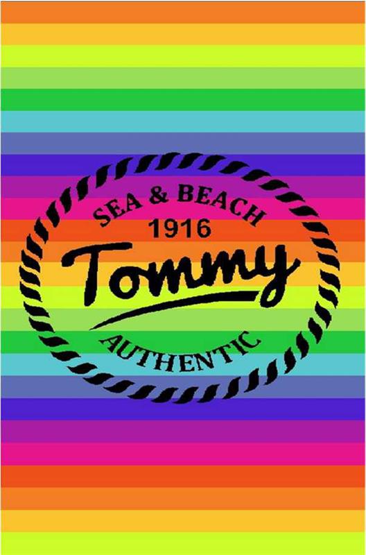 836 Toalla de playa Tommy " arcoiris "
