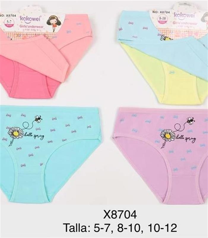 X8704 Braguita infantil de algodón con dibujos.